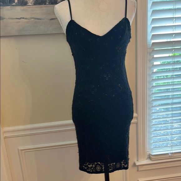 Étincelle Couture from Paris Black Lace Mini Dress - Picture 1 of 12